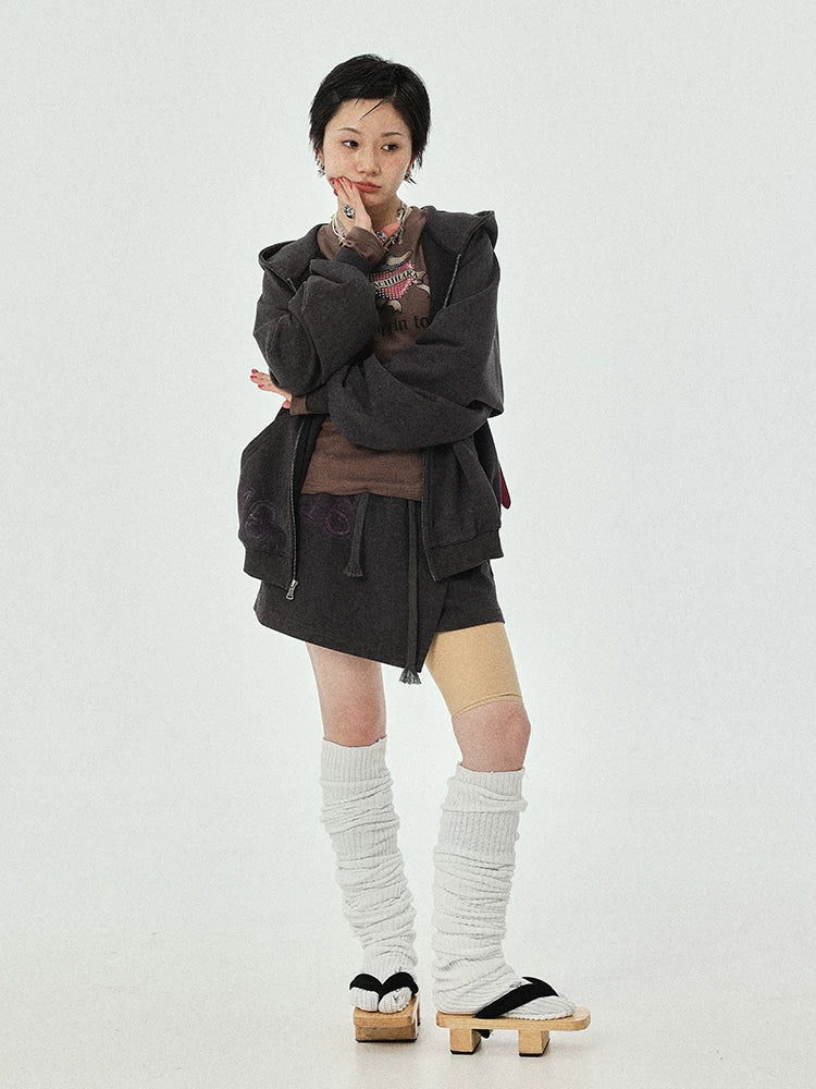 Achihara Renaissance A Line Denim Skirt-5