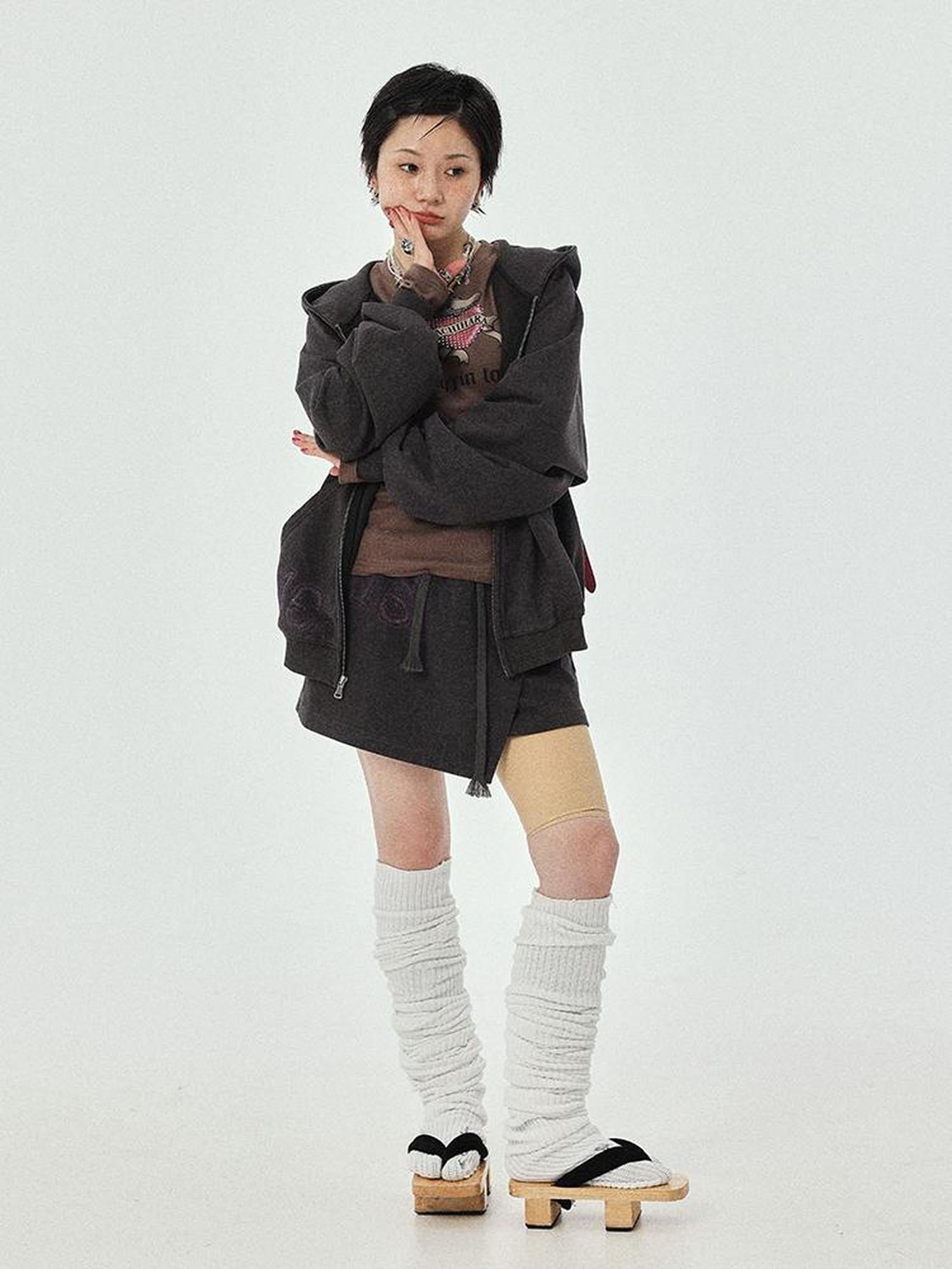 Achihara Renaissance A Line Denim Skirt