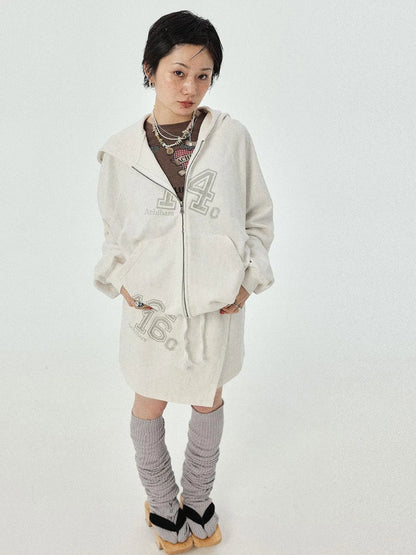 Renaissance Washed Hoodie V-Neck T-Shirt Long-Sleeve