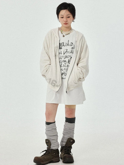Renaissance Washed Hoodie V-Neck T-Shirt Long-Sleeve