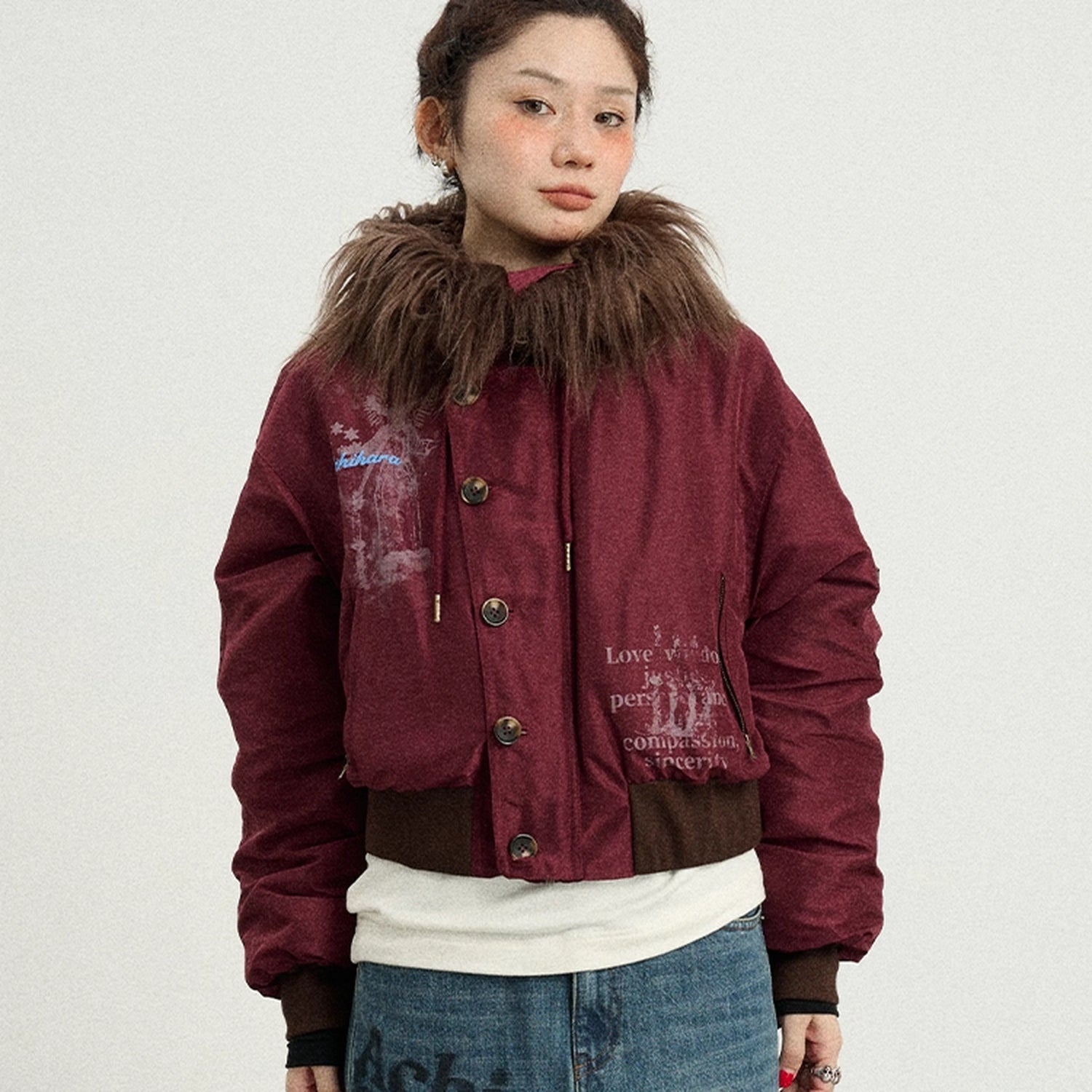 Achihara_Revelation_Inspired_Short_Puffer_Coat_With_Fur_Hood_MISSTT