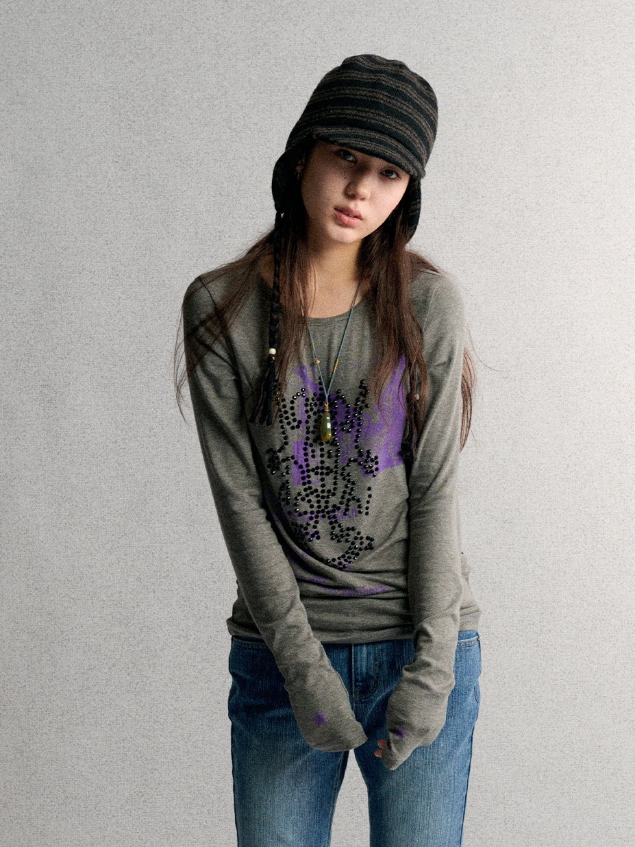 Achihara_Rhinestone_Letter_Contrast_Trim_Women&