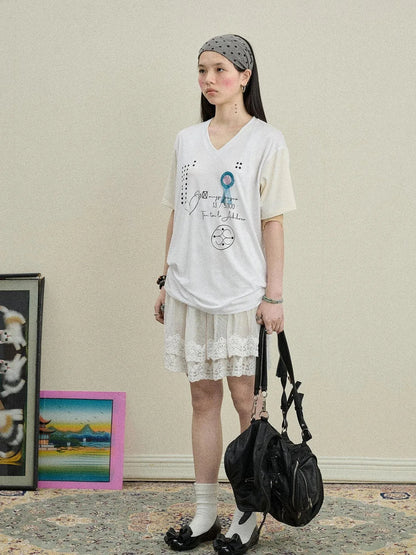 Rock Malt Star V-neck Tee