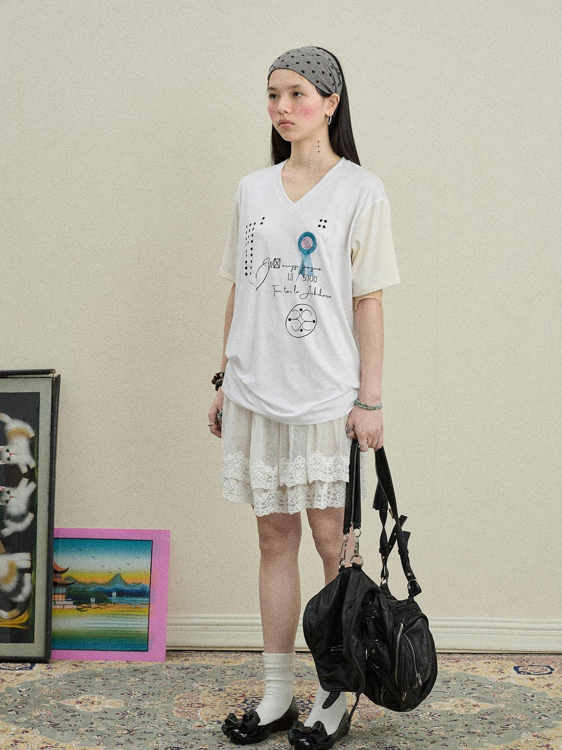 Achihara Rock Malt Star V-neck Tee
