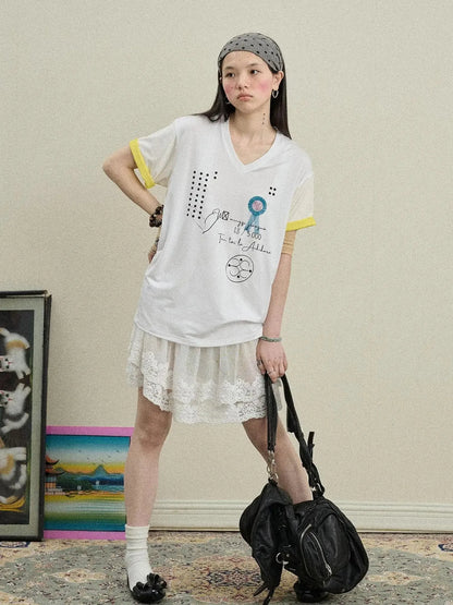 Rock Malt Star V-neck Tee