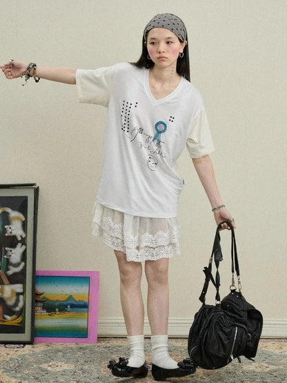 Rock Malt Star V-neck Tee