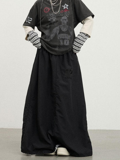 Achihara Rodman Oversized Jersey Tee V Neck T Shirt Long Sleeve