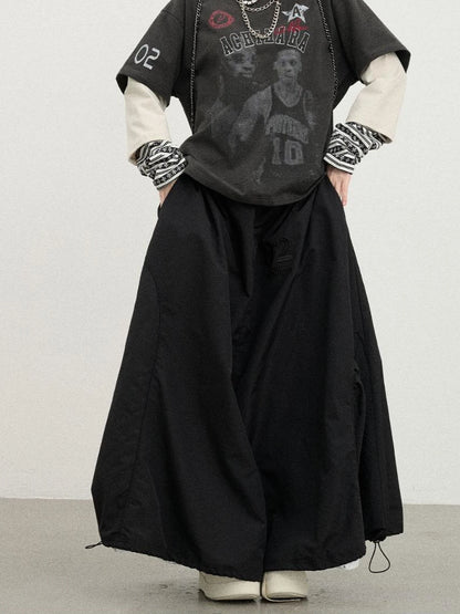 Rodman Oversized Jersey Tee V Neck T Shirt Long Sleeve