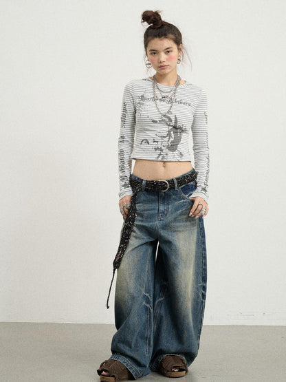 Achihara Salome Summer Tee With Moon Print