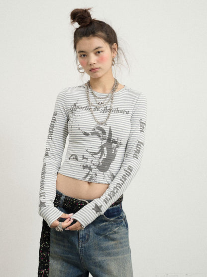 Achihara Salome Summer Tee With Moon Print