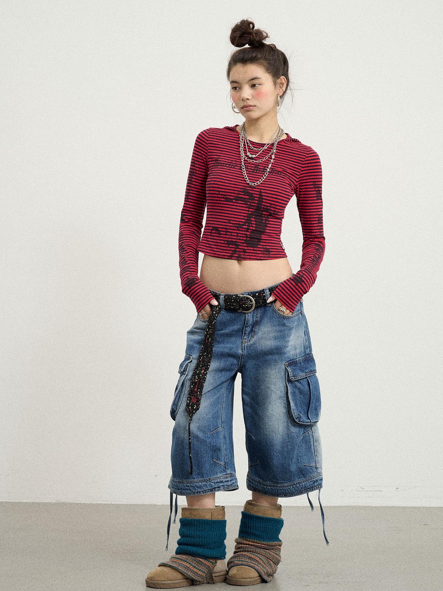 Achihara Salome Summer Tee With Moon Print