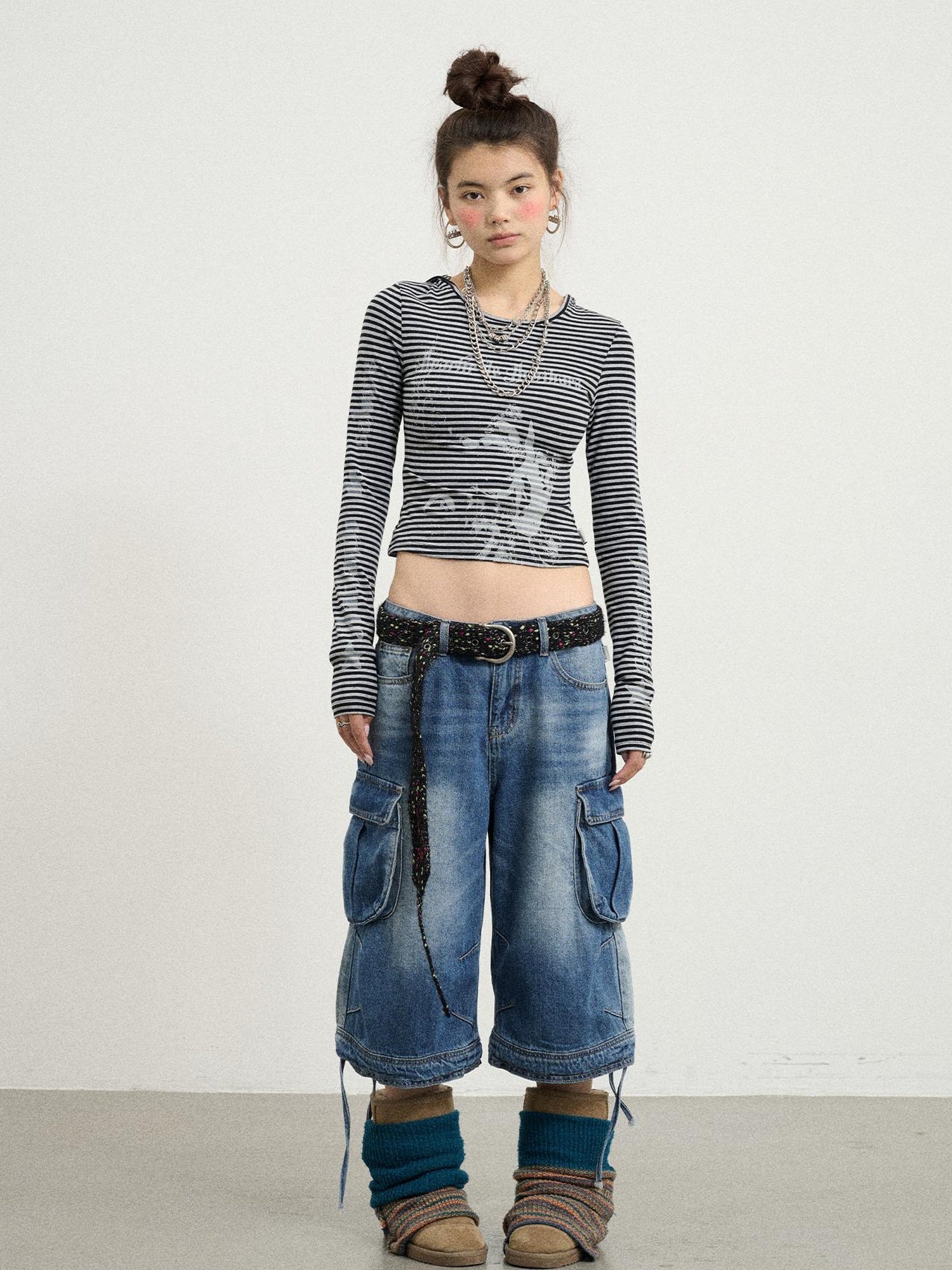 Achihara Salome Summer Tee With Moon Print