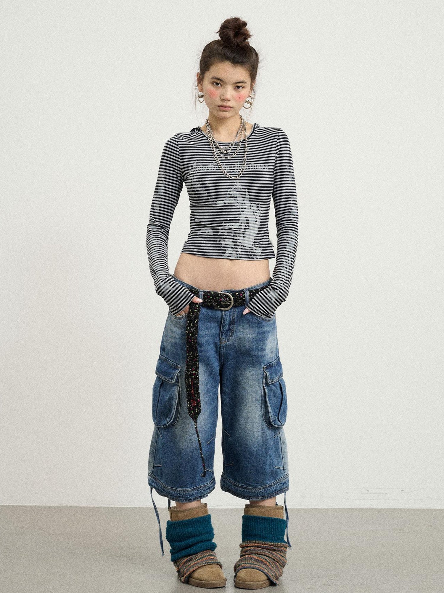 Achihara Salome Summer Tee With Moon Print