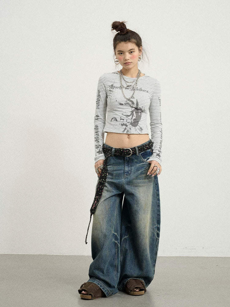Achihara Salome Summer Tee With Moon Print-4