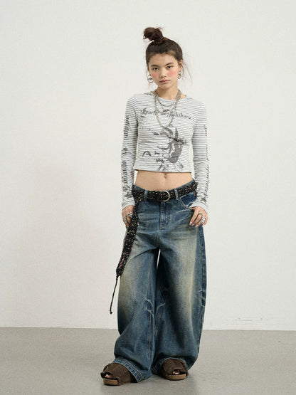Achihara Salome Summer Tee With Moon Print-4