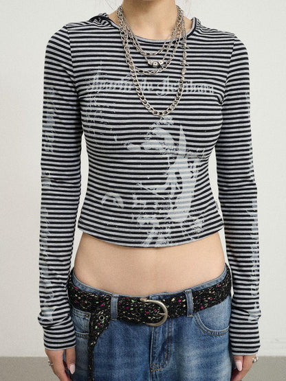 Achihara Salome Summer Tee With Moon Print