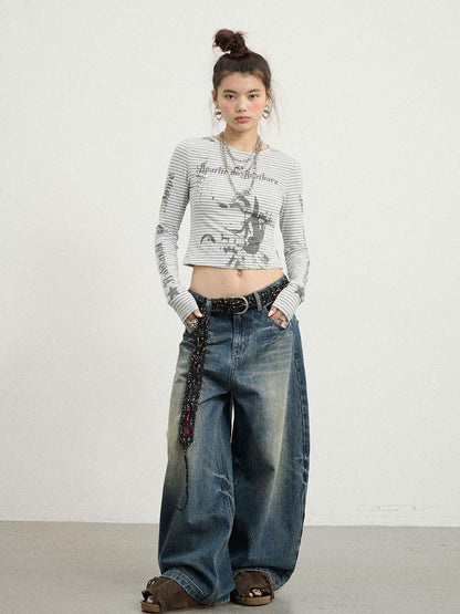 Achihara Salome Summer Tee With Moon Print