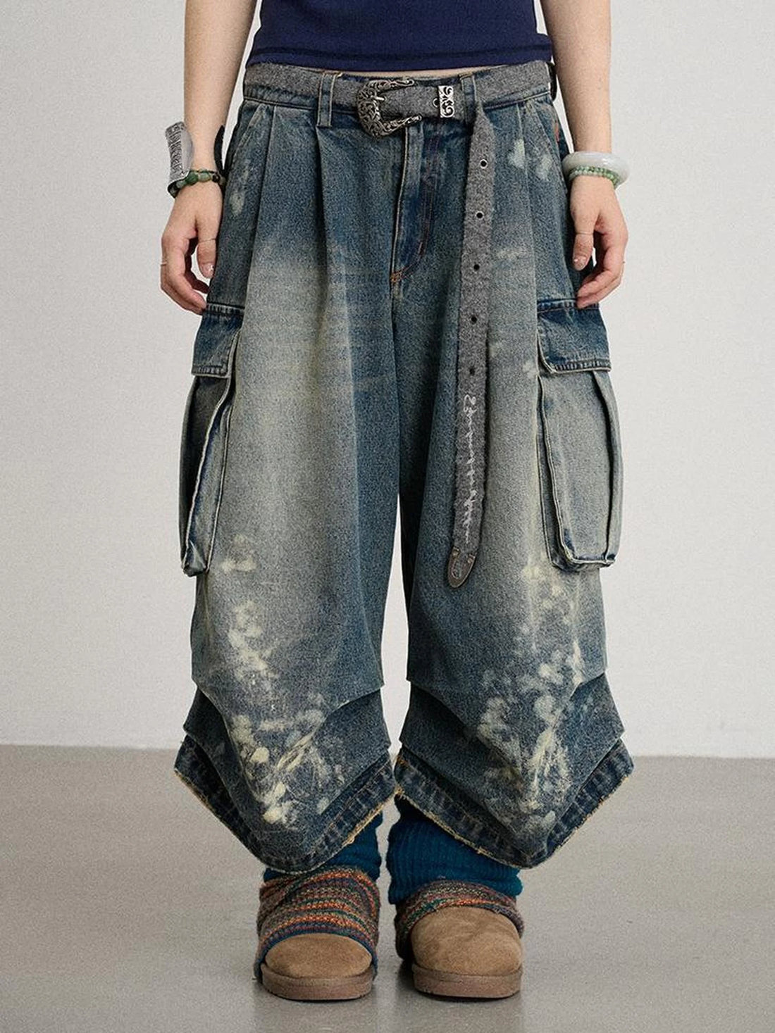 Seal Freckle Washed Denim Shorts