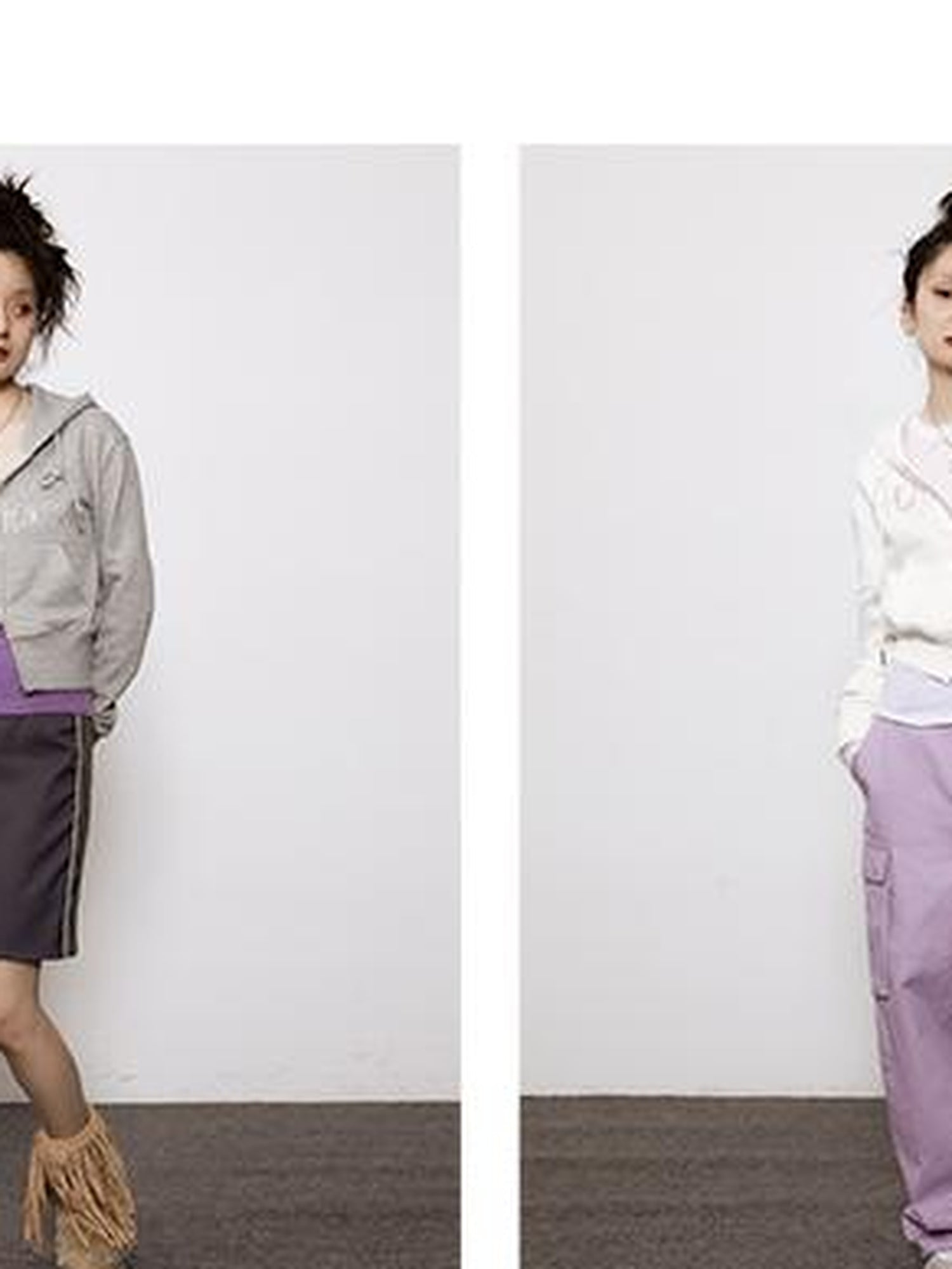 Achihara Short Heavy Hooded Sweater With Rhinestones
