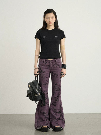 Achihara Sleepless Stars Embroidered Tee-1