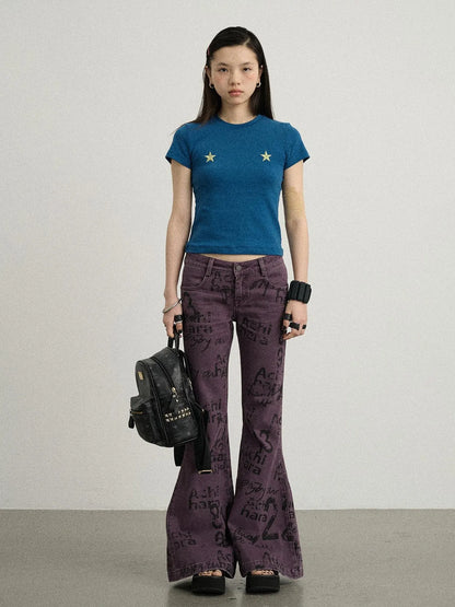 Sleepless Stars Embroidered Tee