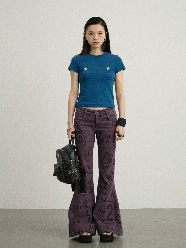 Achihara Sleepless Stars Embroidered Tee-2