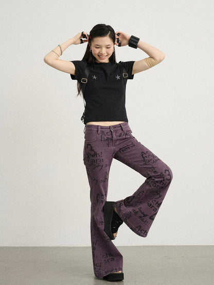 Sleepless Stars Embroidered Tee