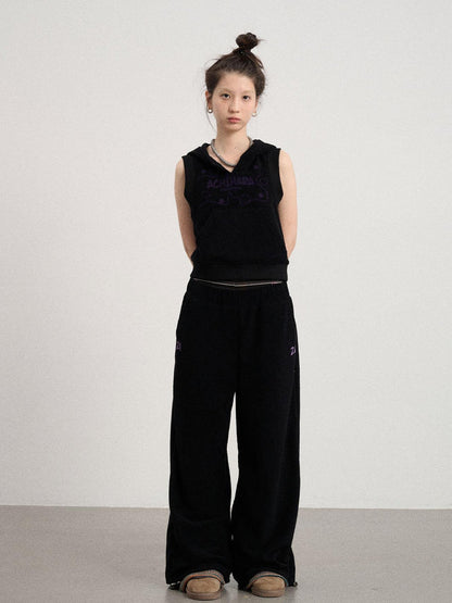 Achihara Sleepy Sheep V-Neck Hooded Vest