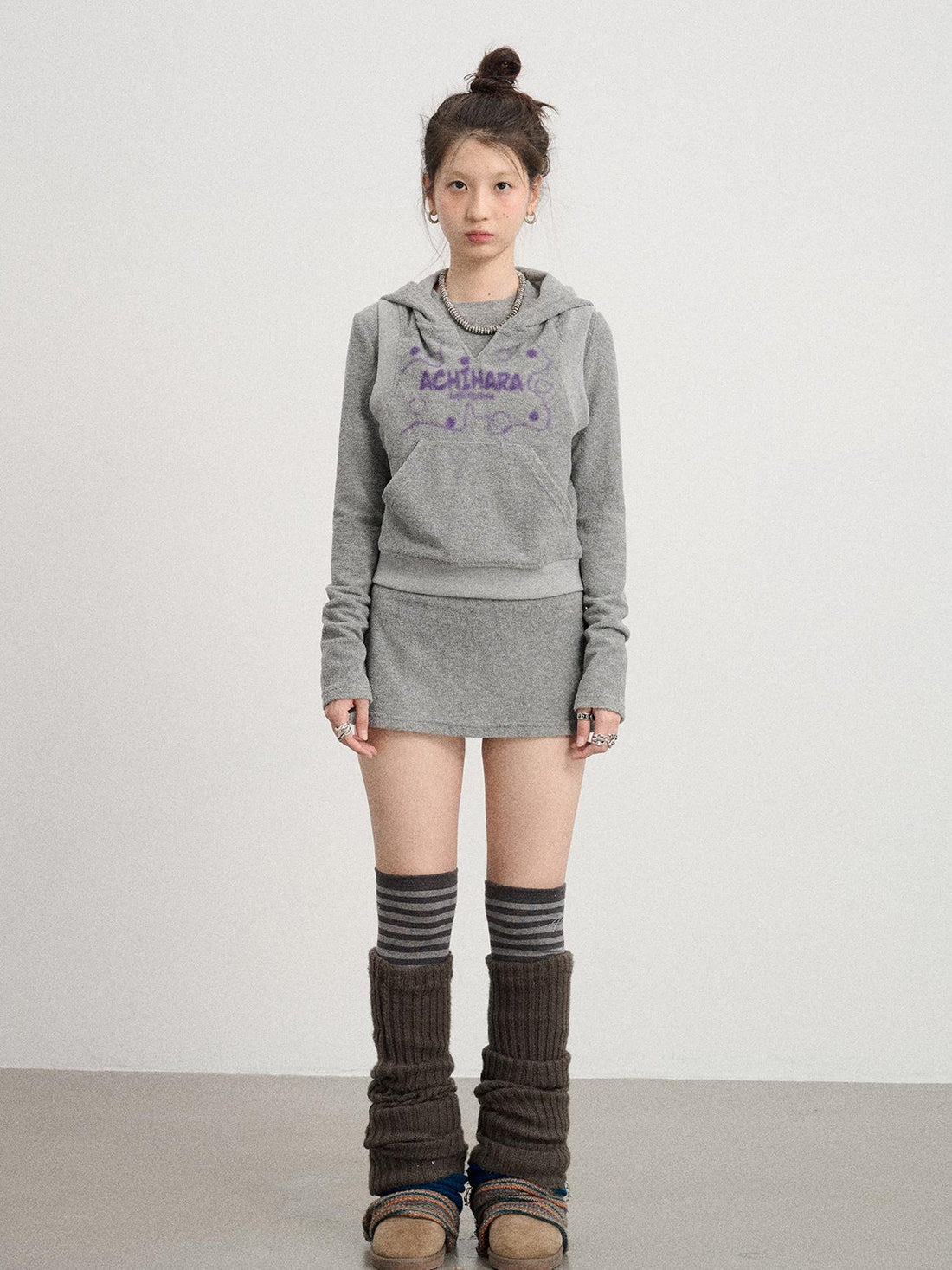 Achihara Sleepy Sheep V-Neck Hooded Vest