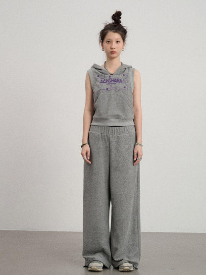 Achihara Sleepy Sheep V-Neck Hooded Vest