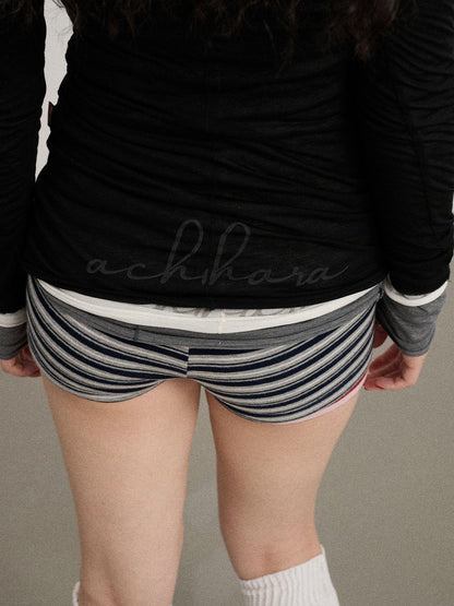 Achihara Smoothie Ice Knit Tee V Neck T Shirt Long Sleeve