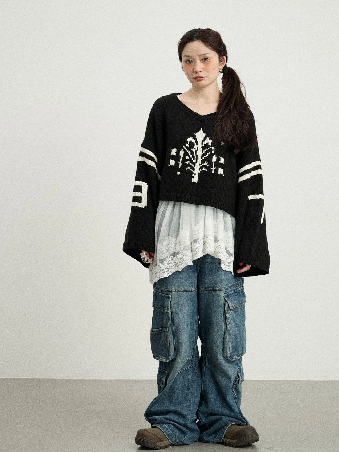 Snowpine Sword Knit Sweater