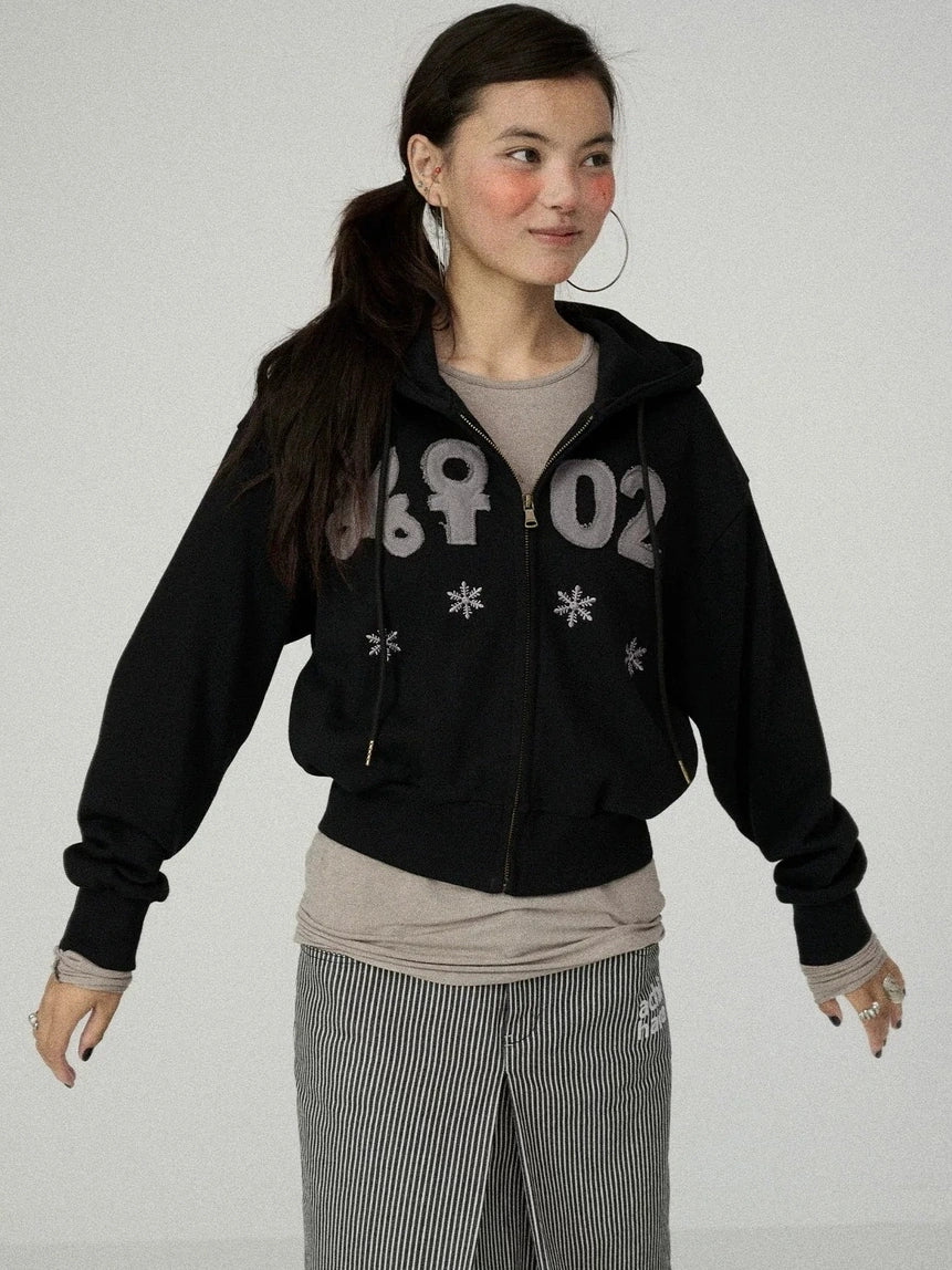 Achihara Soft Cotton Blend Full Zip Loose Fit Hooded Long Sleeve Women Outerwear Hoodies