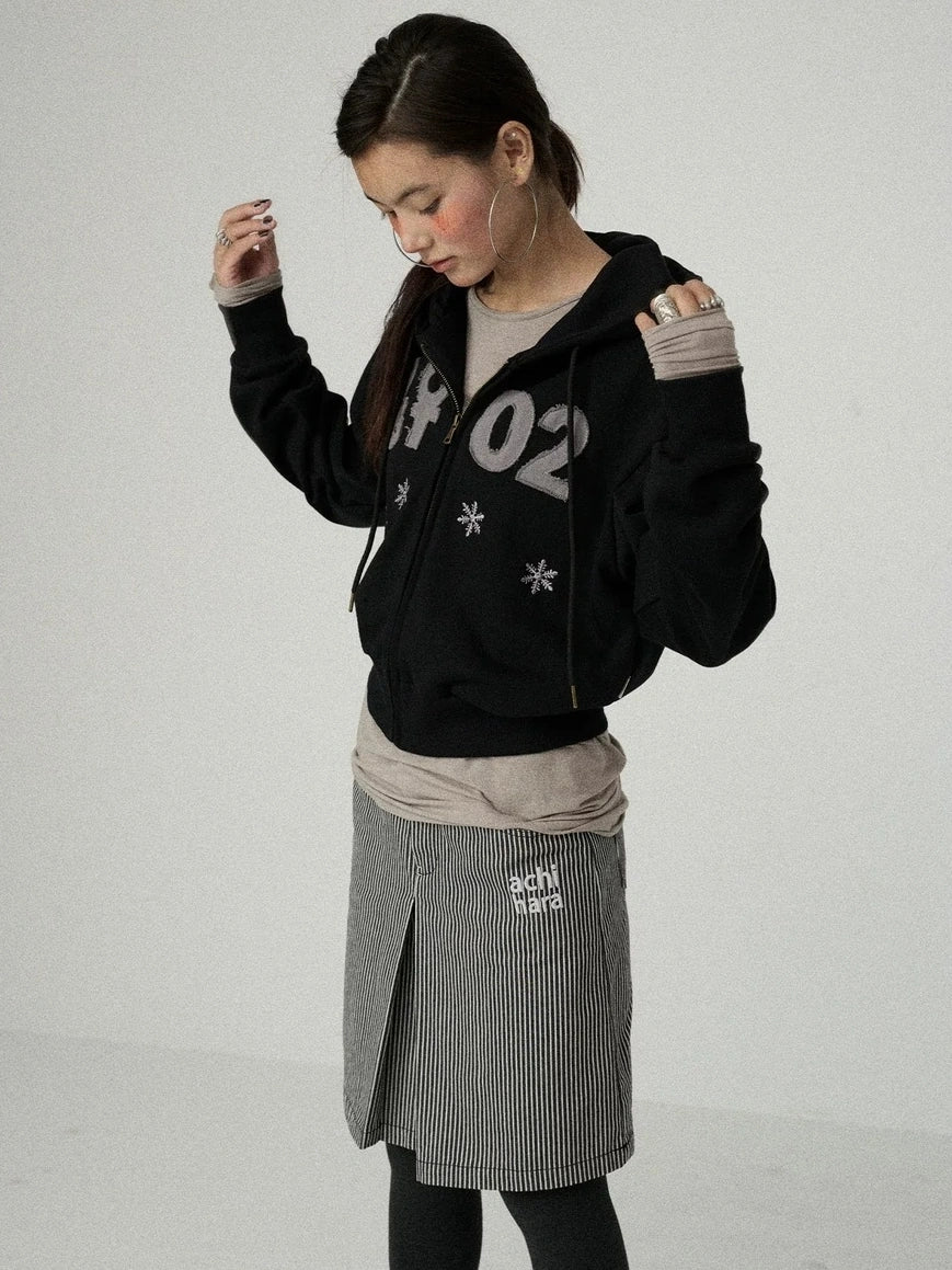 Achihara Soft Cotton Blend Full Zip Loose Fit Hooded Long Sleeve Women Outerwear Hoodies