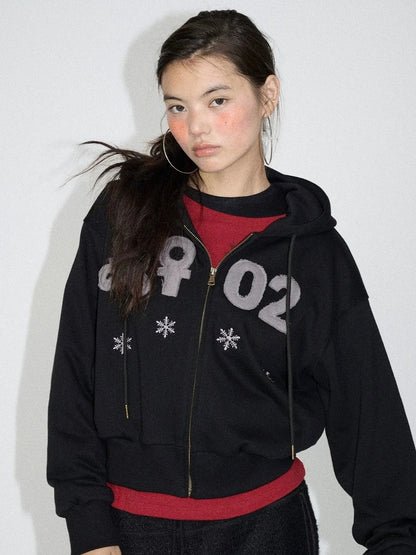 Achihara Soft Cotton Blend Full Zip Loose Fit Hooded Long Sleeve Women Outerwear Hoodies