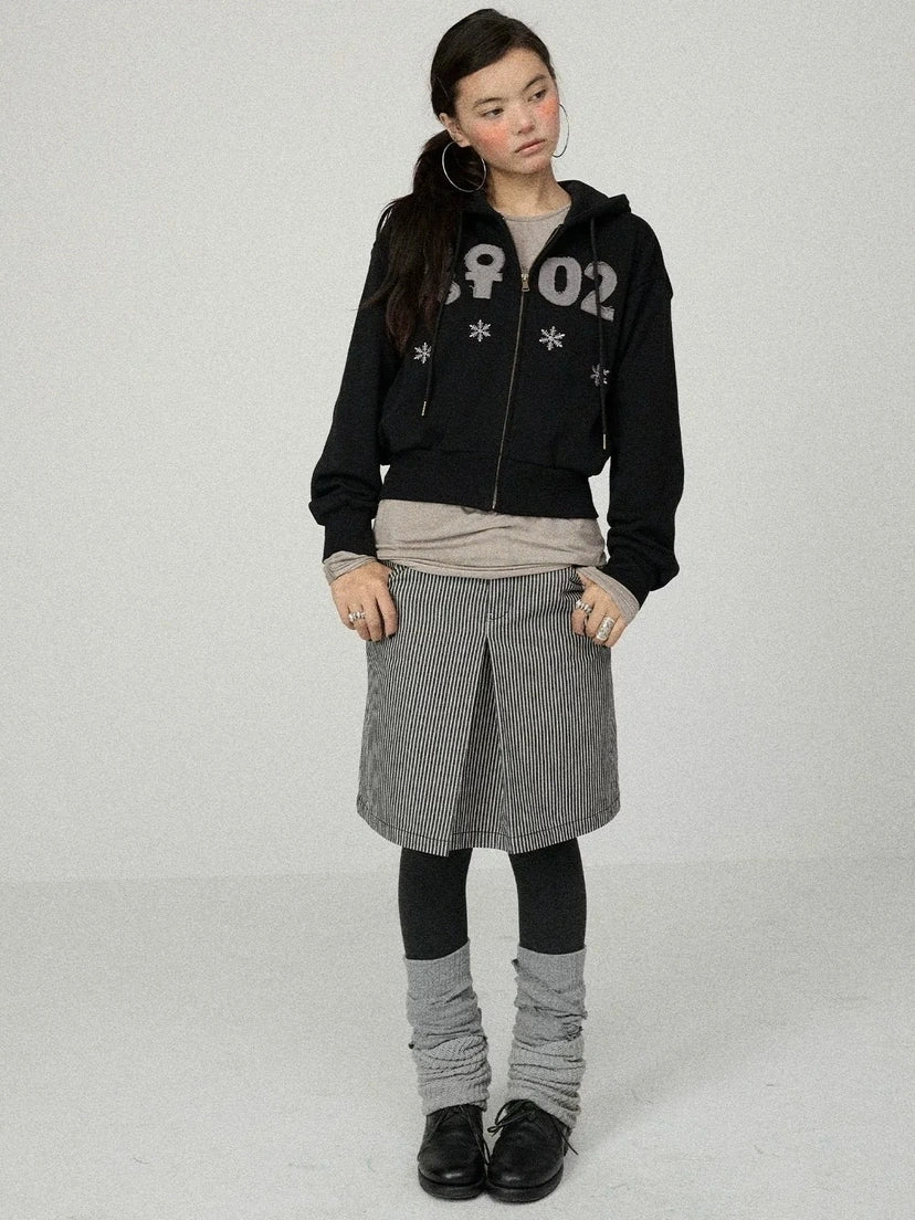 Achihara Soft Cotton Blend Full Zip Loose Fit Hooded Long Sleeve Women Outerwear Hoodies