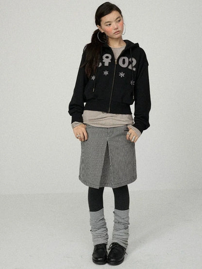 Achihara Soft Cotton Blend Full Zip Loose Fit Hooded Long Sleeve Women Outerwear Hoodies