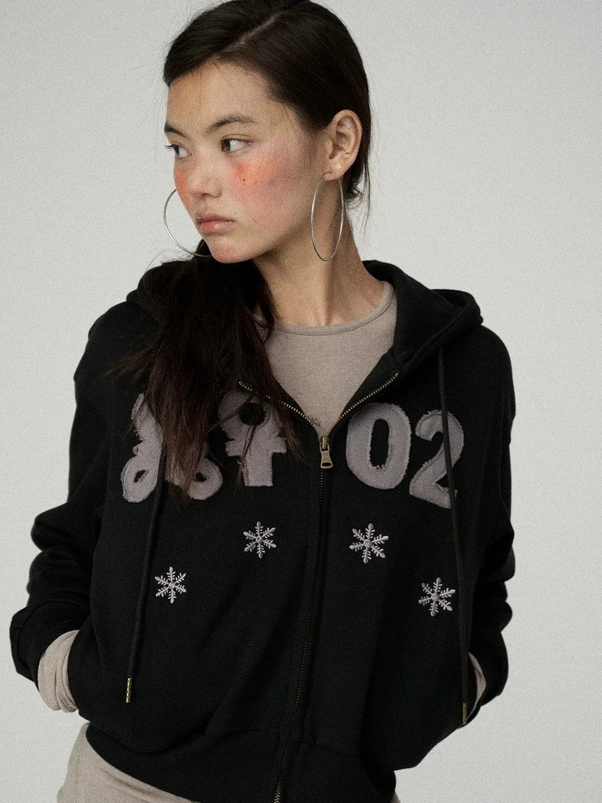 Achihara Soft Cotton Blend Full Zip Loose Fit Hooded Long Sleeve Women Outerwear Hoodies