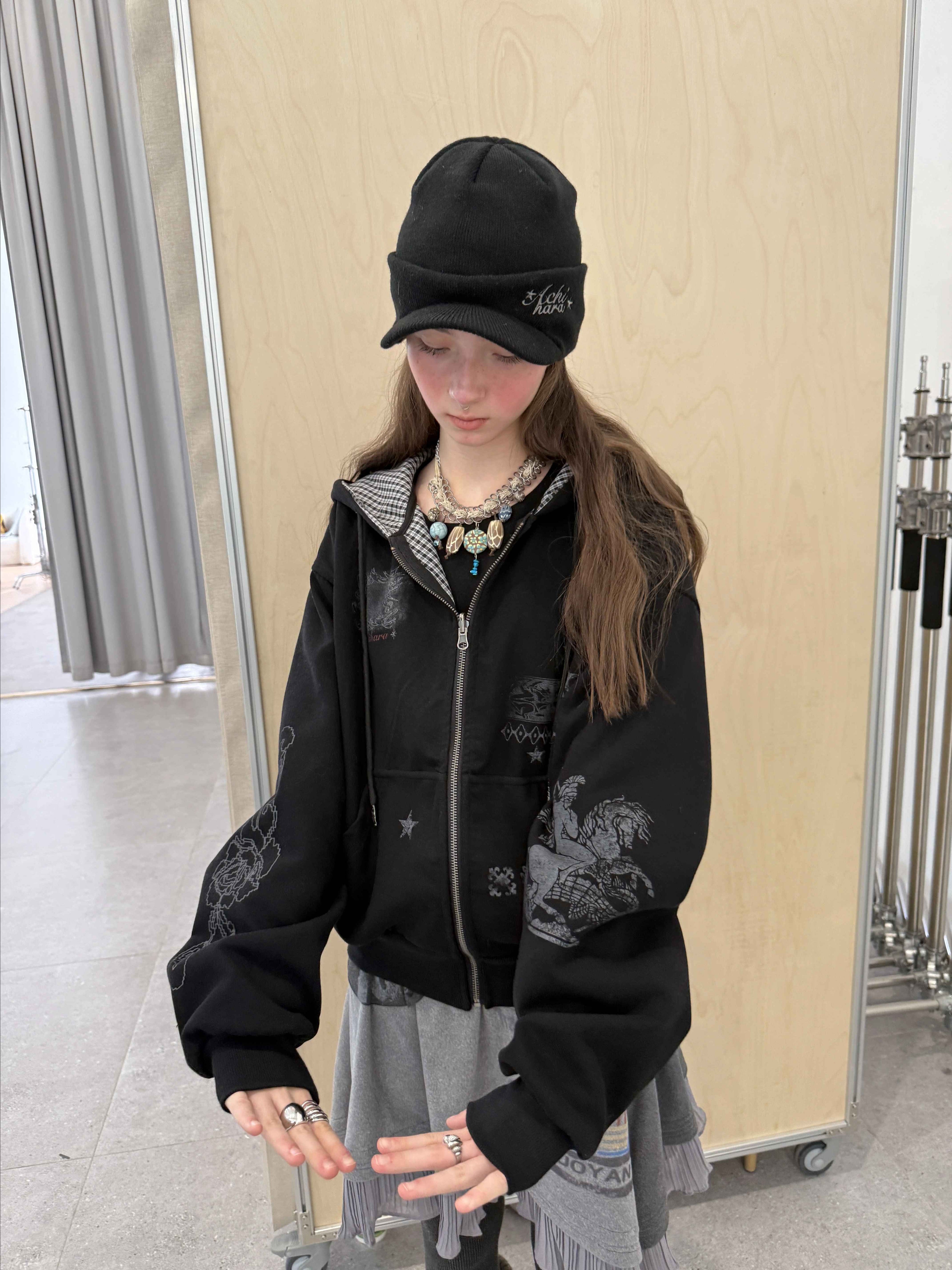 Achihara_Soft_Cotton_Blend_Zip_Up_Loose_Fit_Hooded_Commuter_Women_Solid_Color_Hoodies_MISSTT