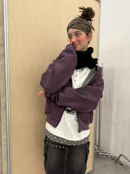 Achihara Soft Cotton Blend Zip Up Loose Fit Hooded Commuter Women Solid Color Hoodies