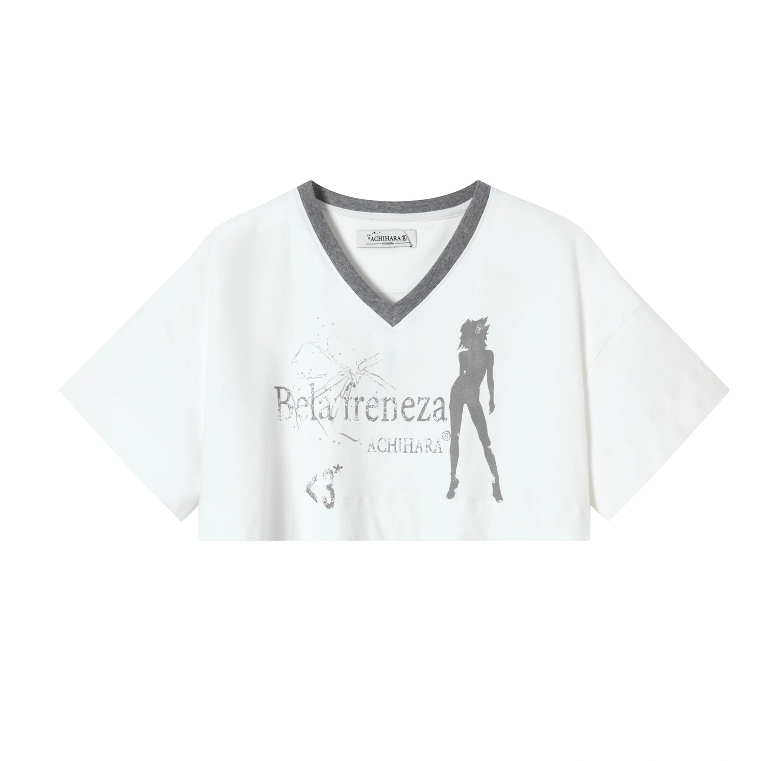 Achihara_Soft_Cotton_Spandex_Cropped_V_Neck_Short_Sleeve_Women_Office_Black_White_T-Shirt_MISSTT