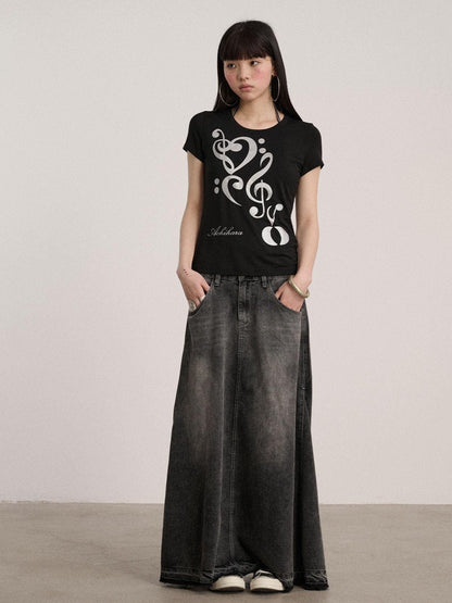 Achihara Soft Modal Slim Fit Crew Neck Office Women Black White Short Sleeve T-Shirts