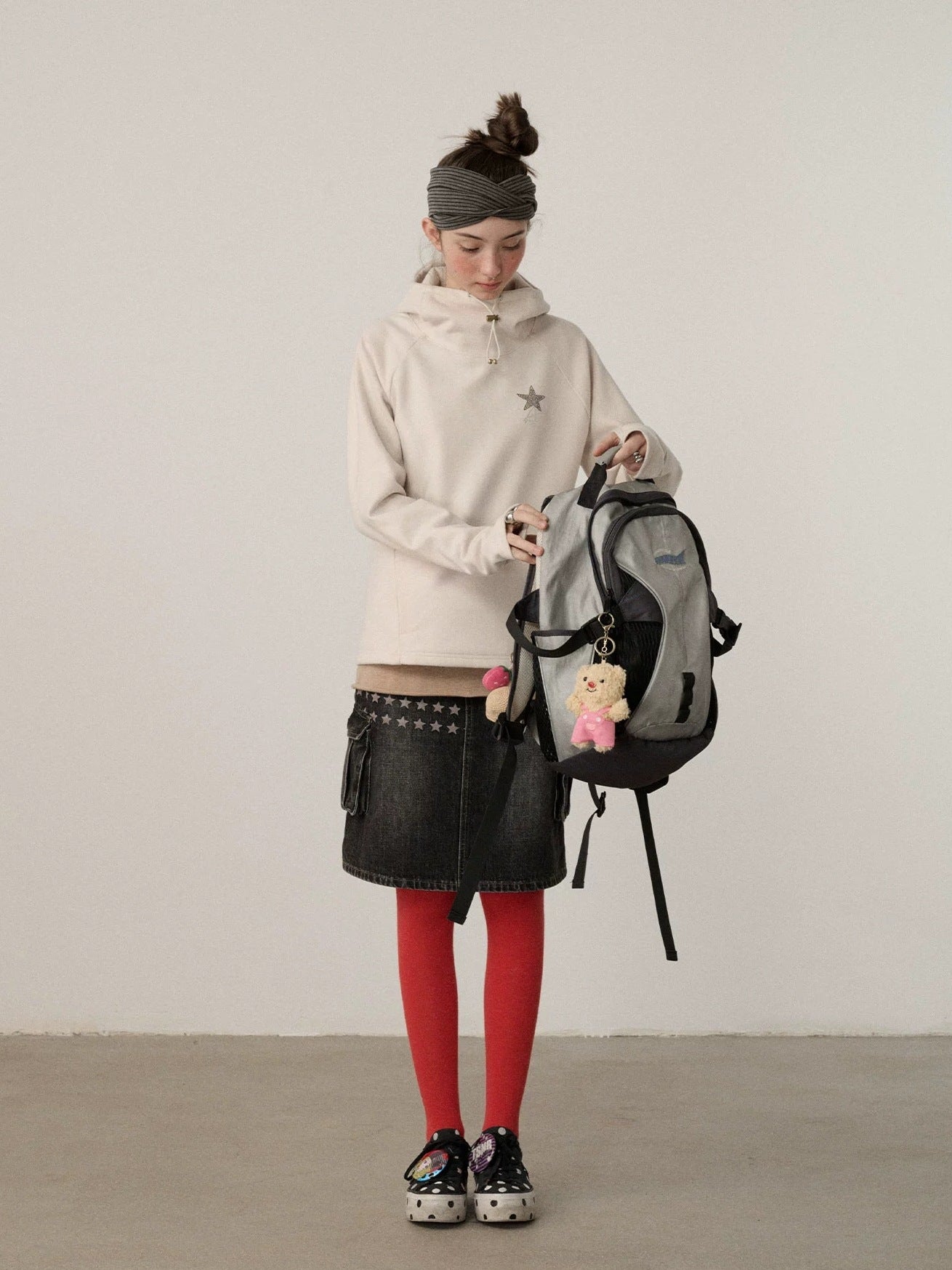 Achihara Soft Stretch Blend Loose Fit Pullover Hood Women Commuter Solid Hoodies