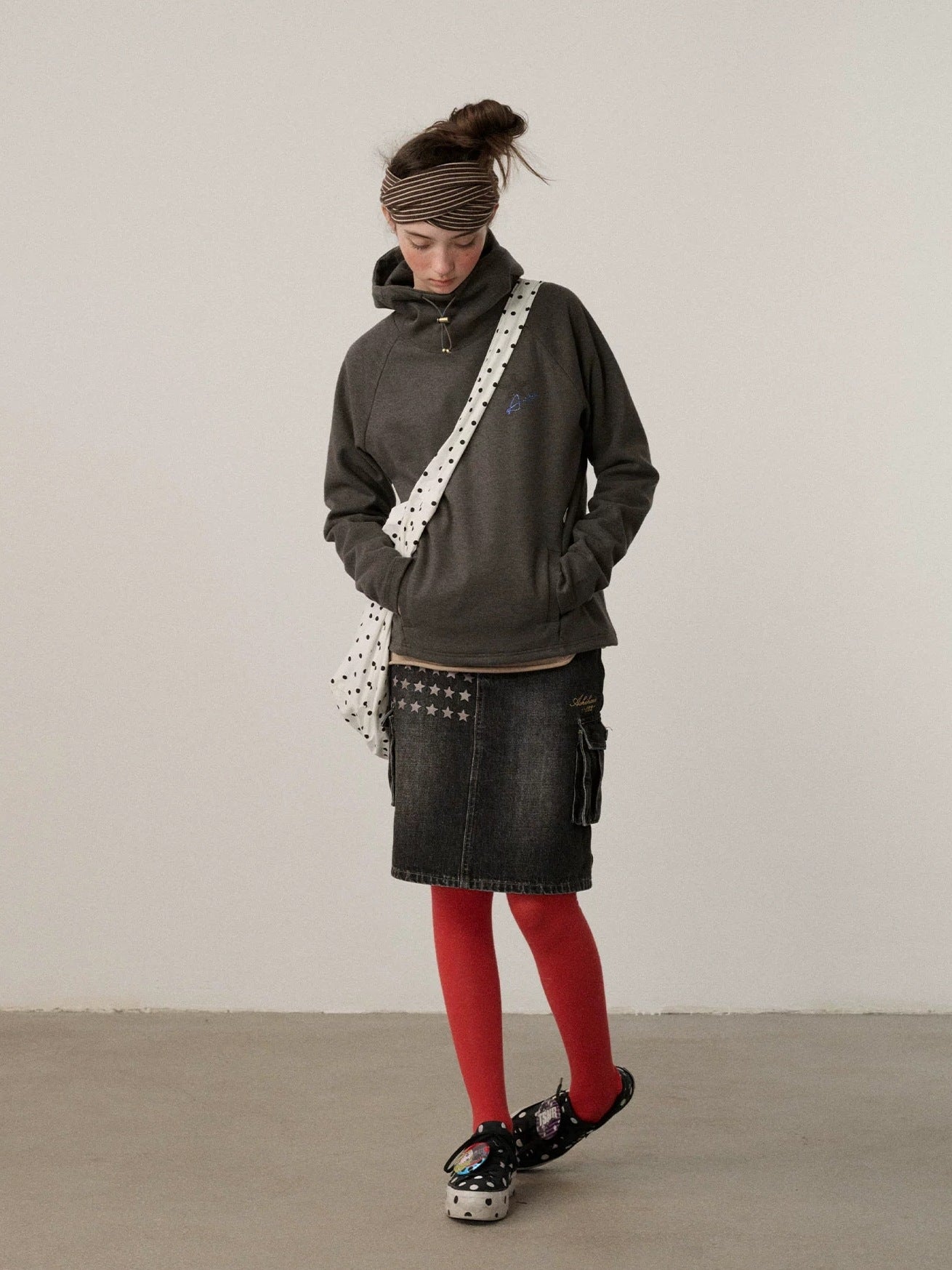 Achihara Soft Stretch Blend Loose Fit Pullover Hood Women Commuter Solid Hoodies