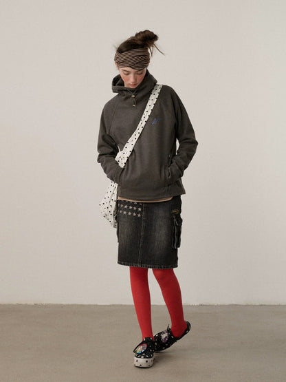 Achihara Soft Stretch Blend Loose Fit Pullover Hood Women Commuter Solid Hoodies