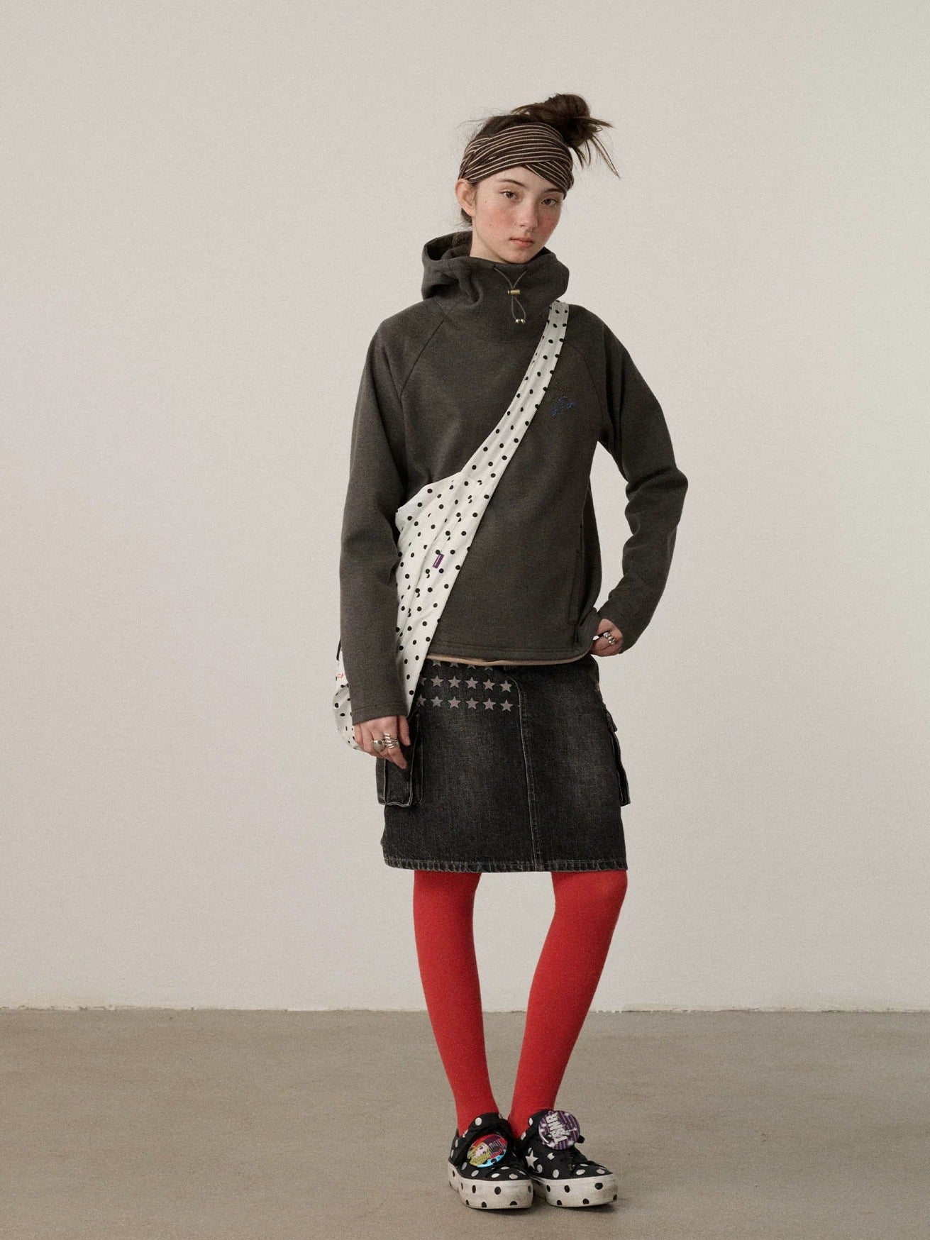 Achihara Soft Stretch Blend Loose Fit Pullover Hood Women Commuter Solid Hoodies