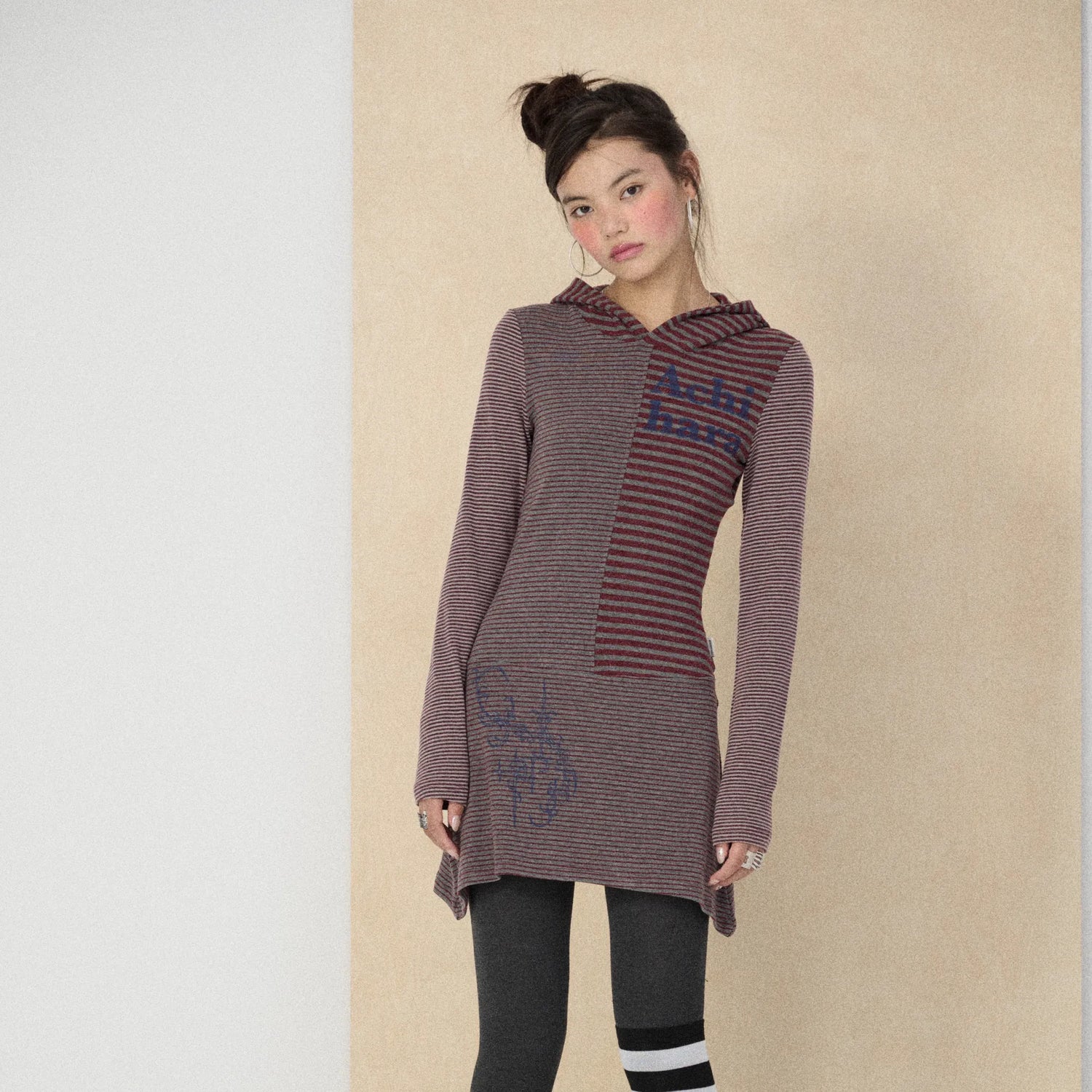 Achihara_Soft_Stretch_Colorblock_Striped_Long_Sleeve_Women_Office_Polyester_Blend_T-Shirt_MISSTT