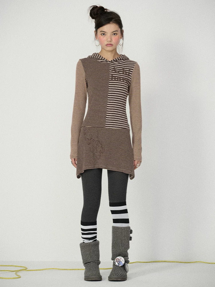 Achihara Soft Stretch Colorblock Striped Long Sleeve Women Office Polyester Blend T-Shirt-2