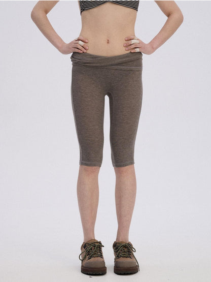 Achihara Soft Viscose Blend High Waist Tailored For Women Workwear Short Trousers