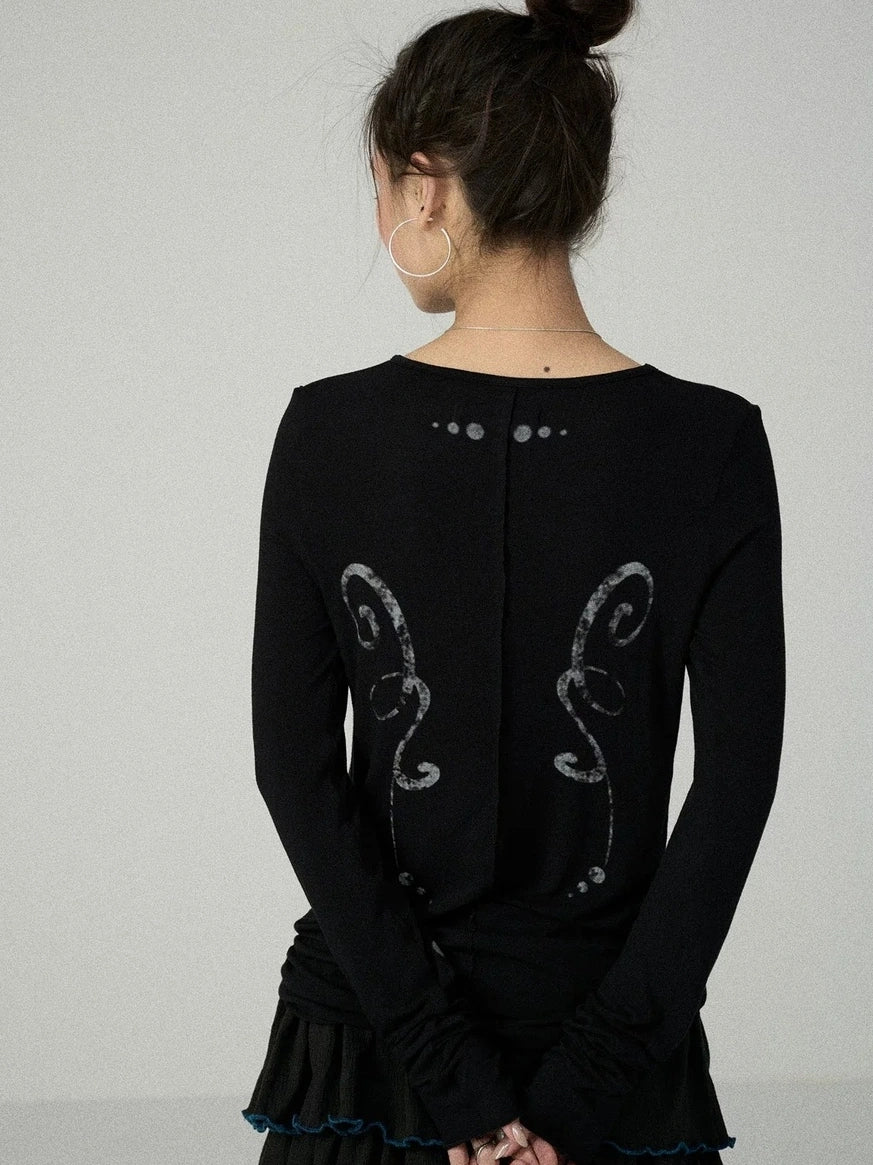 Achihara Soft Viscose Blend Straight Fit Long Sleeve Crew Neck Striped Women T-Shirt